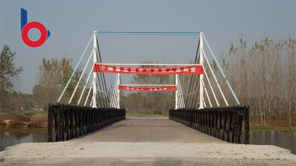 安徽渦陽(yáng)交通局武家河老子廟雙車道永久貝雷鋼橋
